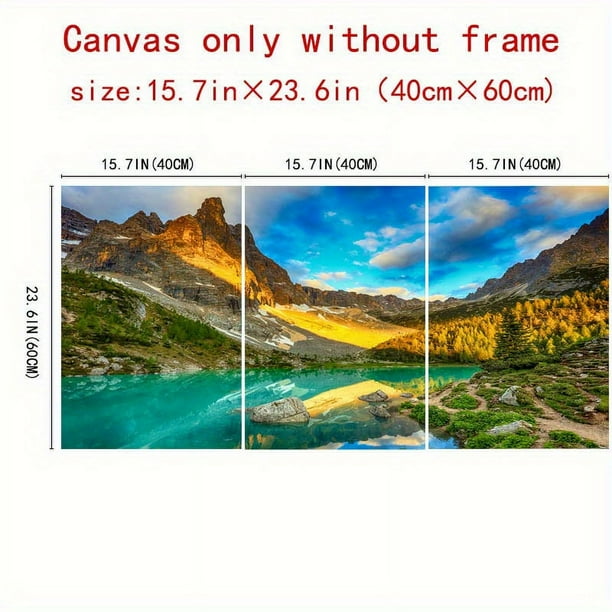 3pcs/set Wall Art Canvas Paintings, Living Room Beach Sunset Landscape Wall Decorative Art Painting, Canvas Print Bedroom Decoration Modern Salon Kitchen Office Wall Painting Home Decor, No Frames (15