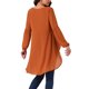 thumbnail image 3 of INSPIRE CHIC Blusas asimétricas de gasa casuales elegantes de Halloween para mujer con mangas largas de linterna y cuello redondo S Caramelo, 3 of 5