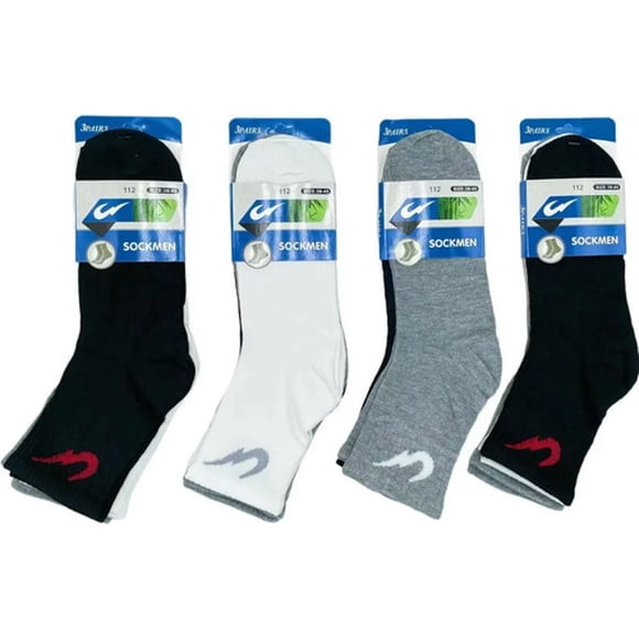 Pack12 Calcetín Deportivo Algodón Con Bambu Para Hombre Surtidos Diseño 1 39 44 Color Surtidos