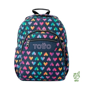 Mochila Escolar Para Niña Notebook 14"" Acuarela Gris Totto