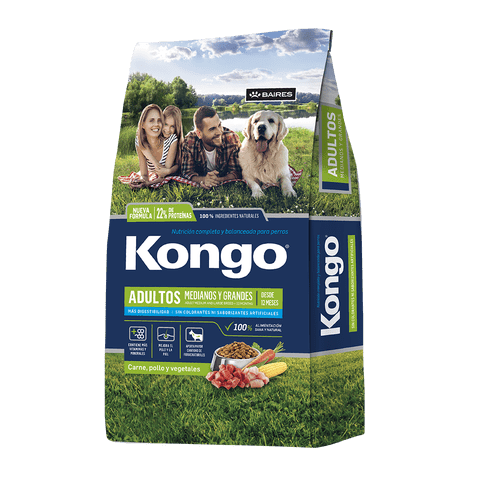 Kongo - Alimento Para Perros Adultos Razas Medianas Y Grandes 18 Kg