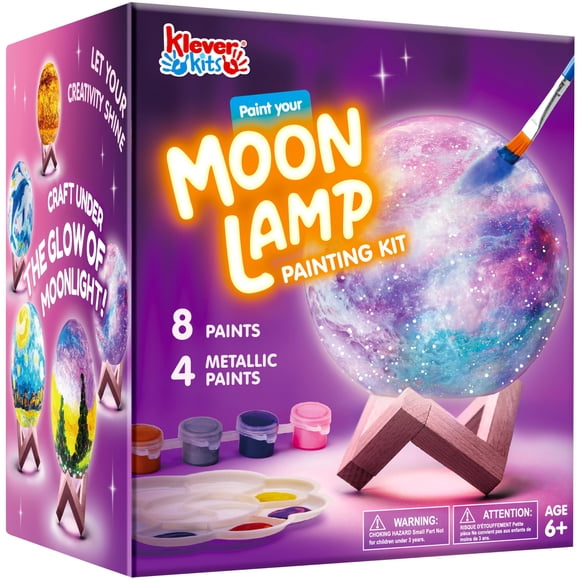Moon Lamp Craft Kit Klever Kits DIY 3D Moon Night Light