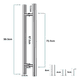 thumbnail image 2 of Manillón doble acero inox 100 cm puerta madera y cristal #6, 2 of 3