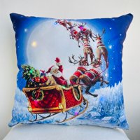 Todo Hogar Santiago De Chile - Pack De 2 Fundas De Cojines Navideños Con Luces Led - 02