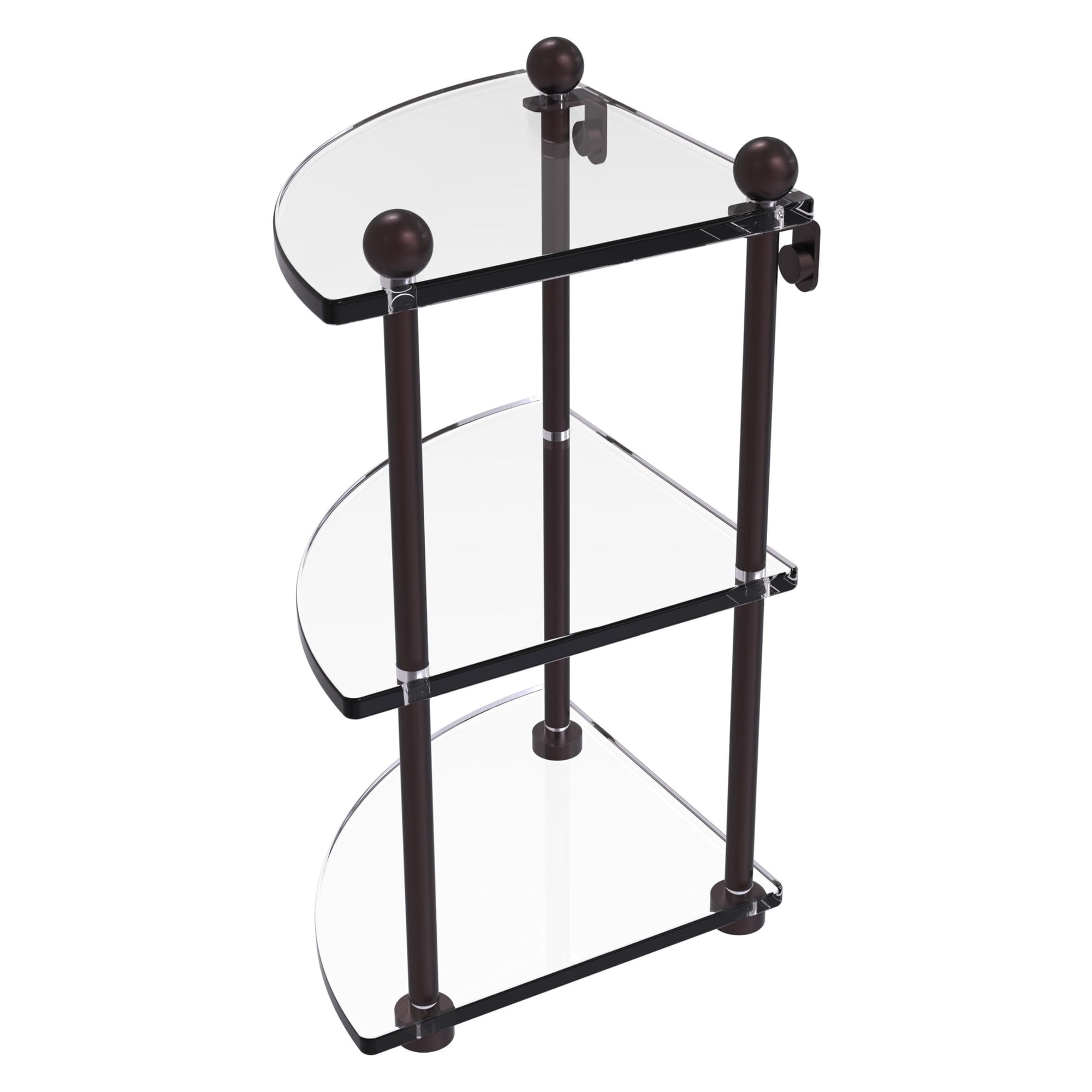 Estante Angular De Vidrio Allied Brass Pr-6-abz De Tres Niveles