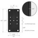 thumbnail image 3 of 2-Pack 6.5 * 3.5in Post Anchor Plates - Ideal para barandillas de cubierta, valla de madera, base del poste, poste de la valla, 3 of 3