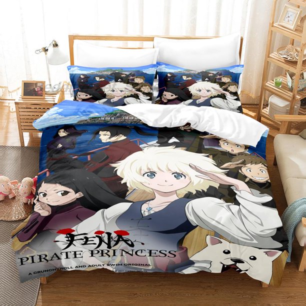 Fena Pirate Princess Bedding Set Bed Set Aldult Kid Bedroom Duvetcover Sets Kawaii