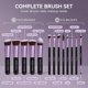thumbnail image 2 of Set de Brochas de Maquillaje BSMALL de 14 Piezas Sintéticas, 2 of 3