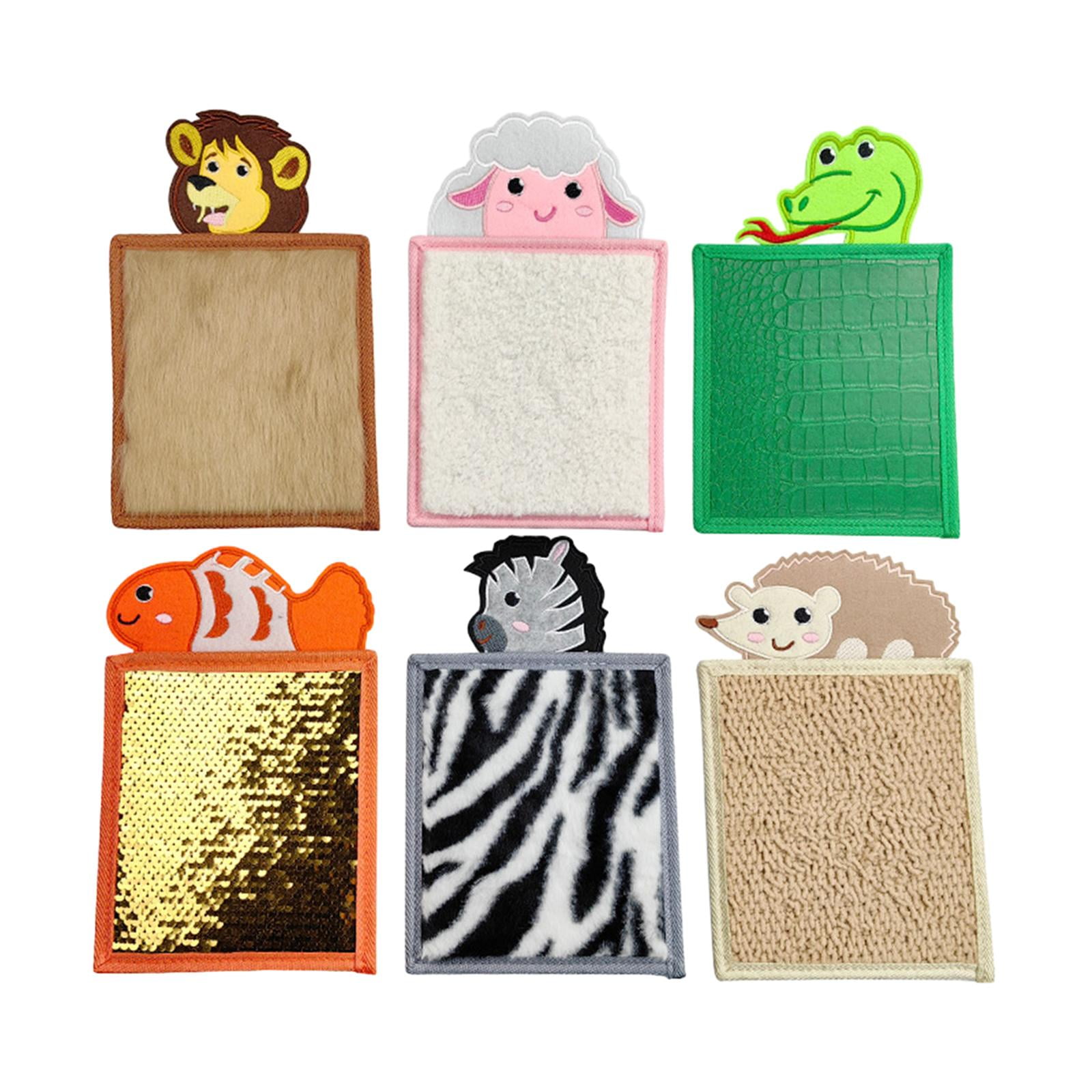 Bothyi - 6 Uds Esteras Sensoriales Azulejos Sensoriales De Animales Para Grupos De Juegos De Exploración De Motricidad Fina