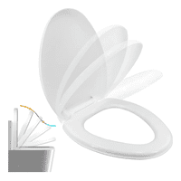 Genérico - Inodoro Forma U Asiento Wc Y Tapa Envolvente -Cierre Soft