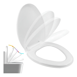 Genérico - Inodoro Forma U Asiento Wc Y Tapa Envolvente -Cierre Soft