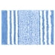 thumbnail image 1 of Alfombra de baño REGALWOVEN, alfombra de baño de microfibra extra suave y absorbente, alfombra de piso antideslizante con rayas esponjosas azul 16" x 24", 1 of 5