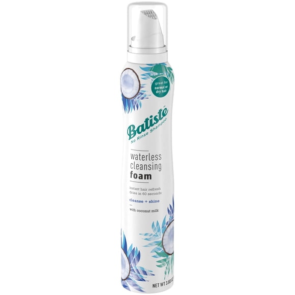 Espuma limpiadora sin agua Batiste Cleanse + Shine Coconut 100 ml