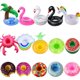 thumbnail image 1 of Soporte inflable para bebidas iShyan, paquete de 15 portavasos con forma de flamenco, 1 of 9