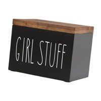 Bothyi - Porta Tampones De Madera Rústica Para Baño, Contenedor De Almacenamiento Para Mujeres Y Niñas.