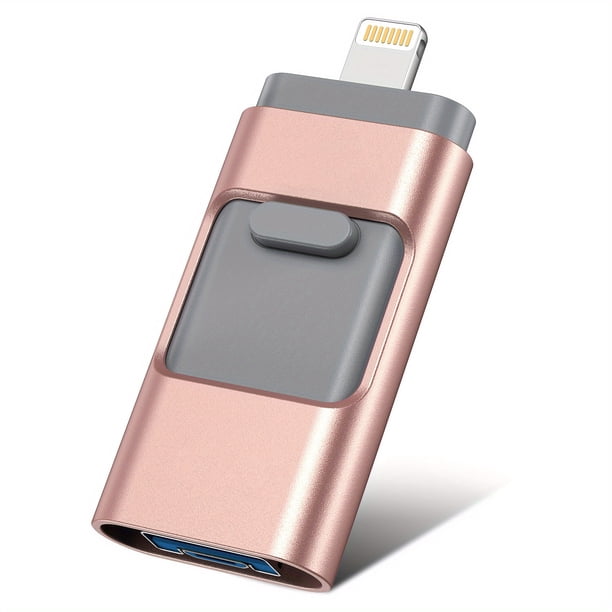 USB Flash Drives 128GB, 3 In 1 USB For IPhone Memory Thumb Stick Drive For IPhone IPad Android And Computer