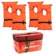 thumbnail image 1 of Chaleco salvavidas AIRHEAD para adultos tipo II con forma de cerradura, paquete de 4 unidades, naran, 1 of 5