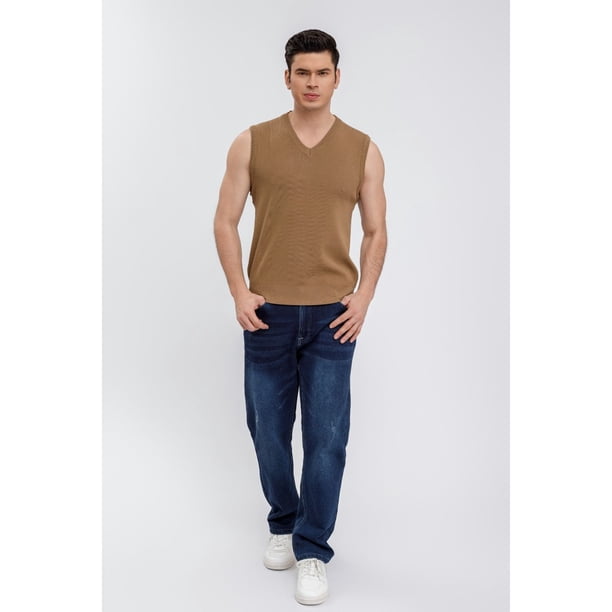 Sweater Hombre Sin Manga Cuello V Excelente Calidad 7196