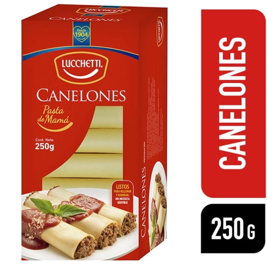 Fideo Pasta Canelones Caja 250 g Lucchetti