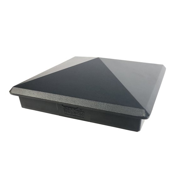 Post Cap Decorex Hardware - Pirámide de aluminio (5,5 x 5,5 cm), color negro