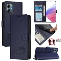 Funda Tipo Cartera Foxdock Para Motorola Moto G Power 2025 Con Soporte, Ranuras, Rfid, Diseño De Gato