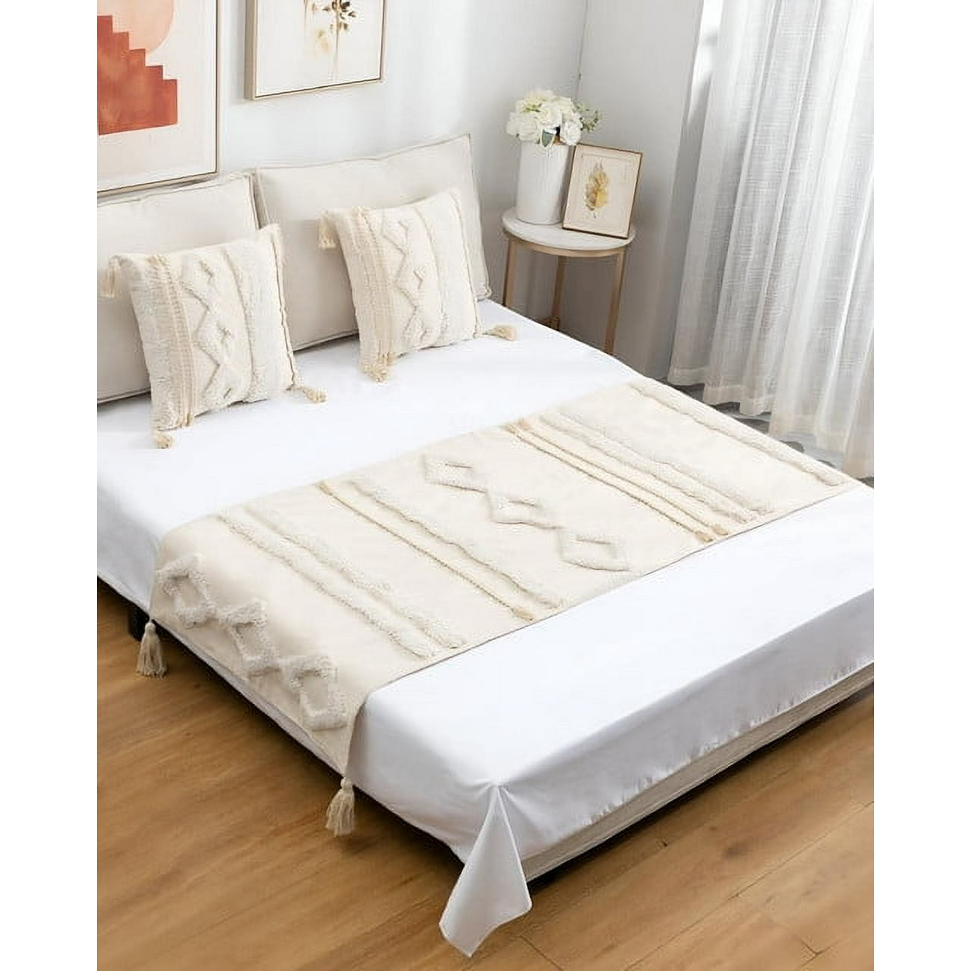 Todo Para El Hogar - Juego De Piecera De Cama Mas 2 Cojin Con Fundas Modelo Boho