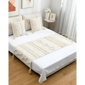 Todo Para El Hogar - Juego De Piecera De Cama Mas 2 Cojin Con Fundas Modelo Boho