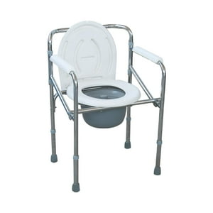 Glomed - Baño Portátil Wc Plegable Acero Cromado Gris