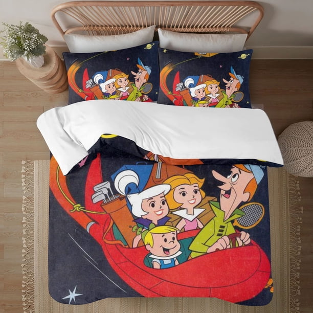 The Jetsons 3-Piece Bedding Set For Kids Boys Girls Adult Cartoon Warm Cute Fashion Holiday Present Gift Bed Sheets