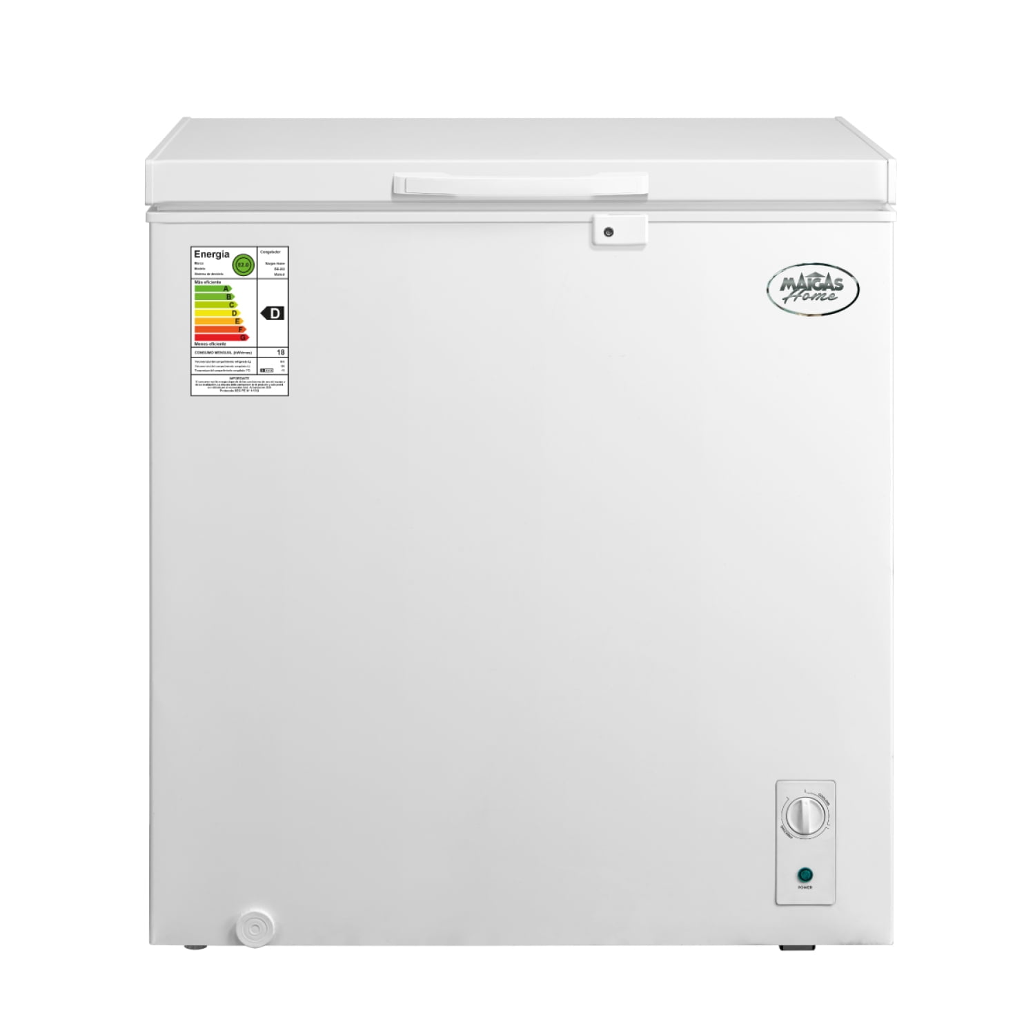 Maigas - Freezer Horizontal Dual Tapa Dura 198 Litros Inverter Bd202