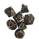 thumbnail image 1 of 7x Brass DND Dice D&D Dice Set Dados De Entretenimiento Para RPG Negro Rojo, 1 of 5