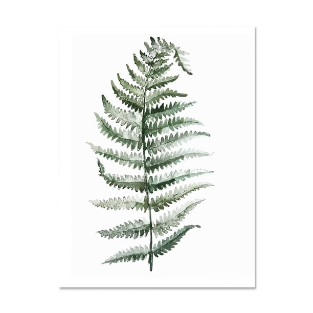 ART ZONE - Póster con impresión artística en lienzo de hojas de plantas tropicales, cuadros de pared de plantas verdes nórdicas, pintura grande para habitación infantil, sin marco