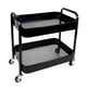 thumbnail image 1 of Rolling Cart LIWNYRK de 2 niveles para almacenamiento debajo del escritorio, negro, 1 of 8
