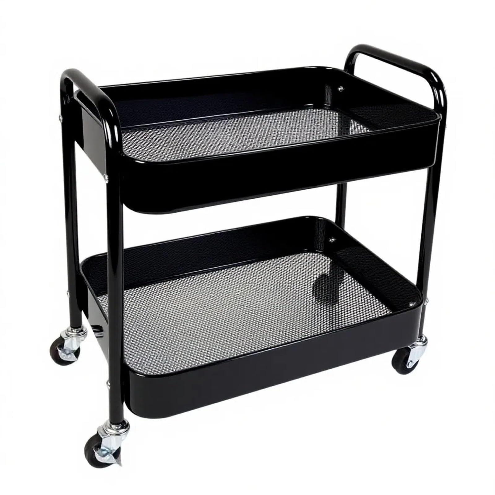 Rolling Cart Liwnyrk De 2 Niveles Para Almacenamiento Debajo Del Escritorio, Negro