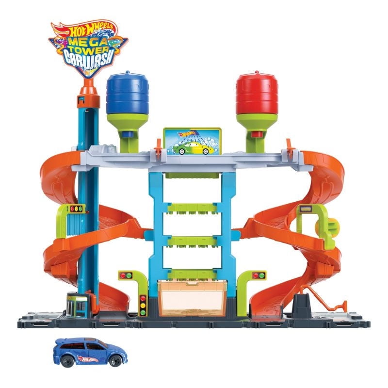 Hot Wheels - Pista De Carrera City Autolavado Mega Torre