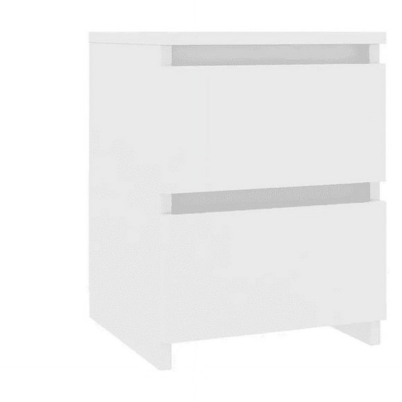 Velador Cajon Doble Minimal Blanco