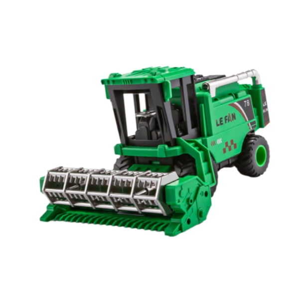 Cosechadora-combinada, Juego de Maquinaria Agrícola para Niños, Vehículo de Cosecha, Juguete de Simulación, Cortacésped, Camión de Transporte para Niñ Verde