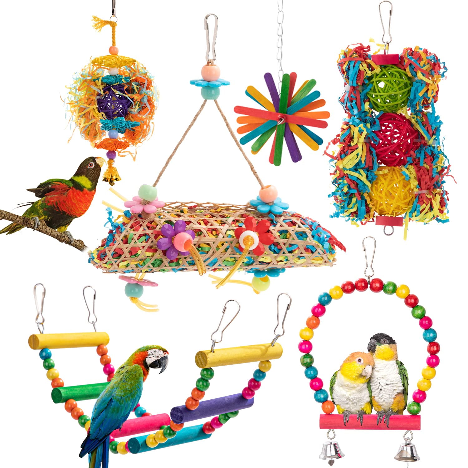 Juguetes Para Triturar Pájaros Afuower Para Periquitos Cacatúas Mynah