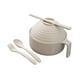 thumbnail image 3 of Cuenco Para Ramen Con Tapa, Práctico Cuenco Para Comida Para El Hogar, Para Acampar Al Aire Libre, Para El Comedor, Color Beige, 3 of 3