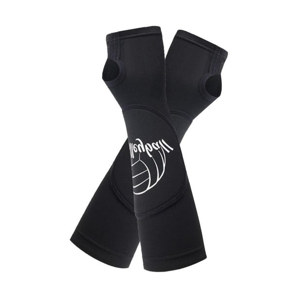 Mangas de Brazo de Voleibol de 1 Par, Almohadillas para El Brazo, Entrenamiento Golpeando El Protector de Muñeca con Almohadillas de Protección Y Aguj Negro