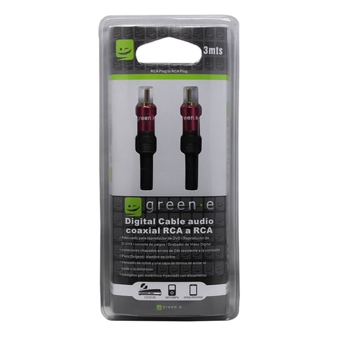 Green E - Cable Audio Coaxial / 3 Metros