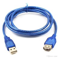 Dm - Cable Usb 2.0 Extension Con Filtro M H 1,5 Mts Azul