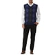 thumbnail image 2 of INSPIRE CHIC Chalecos para Hombre Argyle Tejido Ajustado Sin Mangas Contraste de Color Chaleco Pullover L Azul Marino, 2 of 6