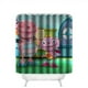 thumbnail image 1 of Cortina de ducha de monstruos amorosos, juego de cortina de baño con ganchos, tamaño 66 x 72 pulgadas, 1 of 3
