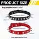 thumbnail image 2 of Collares con Picos, Collar de Cuero con Enlace de Picos de Metal para Mujeres, Negro, Rojo, 2 Piezas, 2 of 6