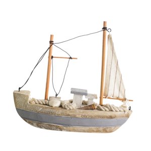 Magideal - Decoración De Barco De Vela De Madera, Regalo De Cumpleaños Decorativo, Modelo De Barco De Vela Retro Artístico, Decoración De Barco De Vela De Madera