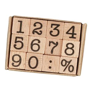 Bothyi - Juego De Sellos De Madera, Planificador De Álbum De Recortes Diy, Decoración De Diario, Número De Pintura Para Niños