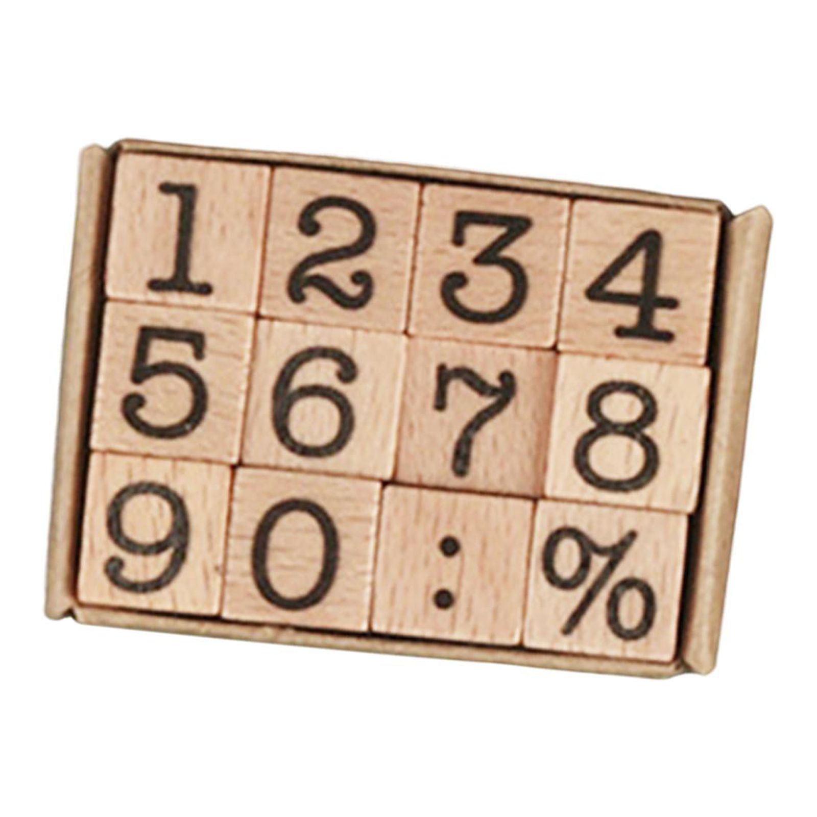 Bothyi - Juego De Sellos De Madera, Planificador De Álbum De Recortes Diy, Decoración De Diario, Número De Pintura Para Niños