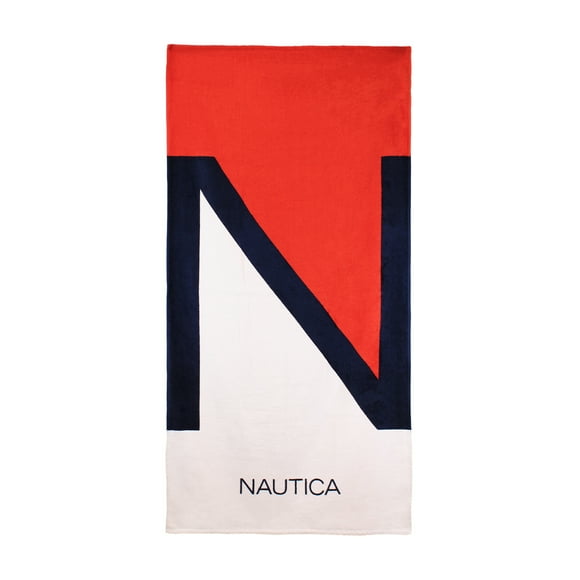 Toalla de playa Nautica Home 100% Algodón 160x80 diseño N tricolor