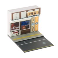 Magideal - Exhibición De Paisaje Diorama Para Decoración De Fondo De Coche Modelo 1/64 Con Modelos De Luz, Paisaje Para Exhibición De Coches Modelo Para Regalos Restaurante De Barbacoa